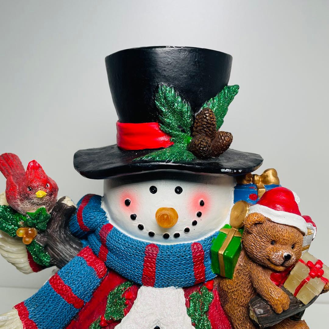 コストコ スノーマン ライトアップ LED オルゴール 列車 箱付き 置物