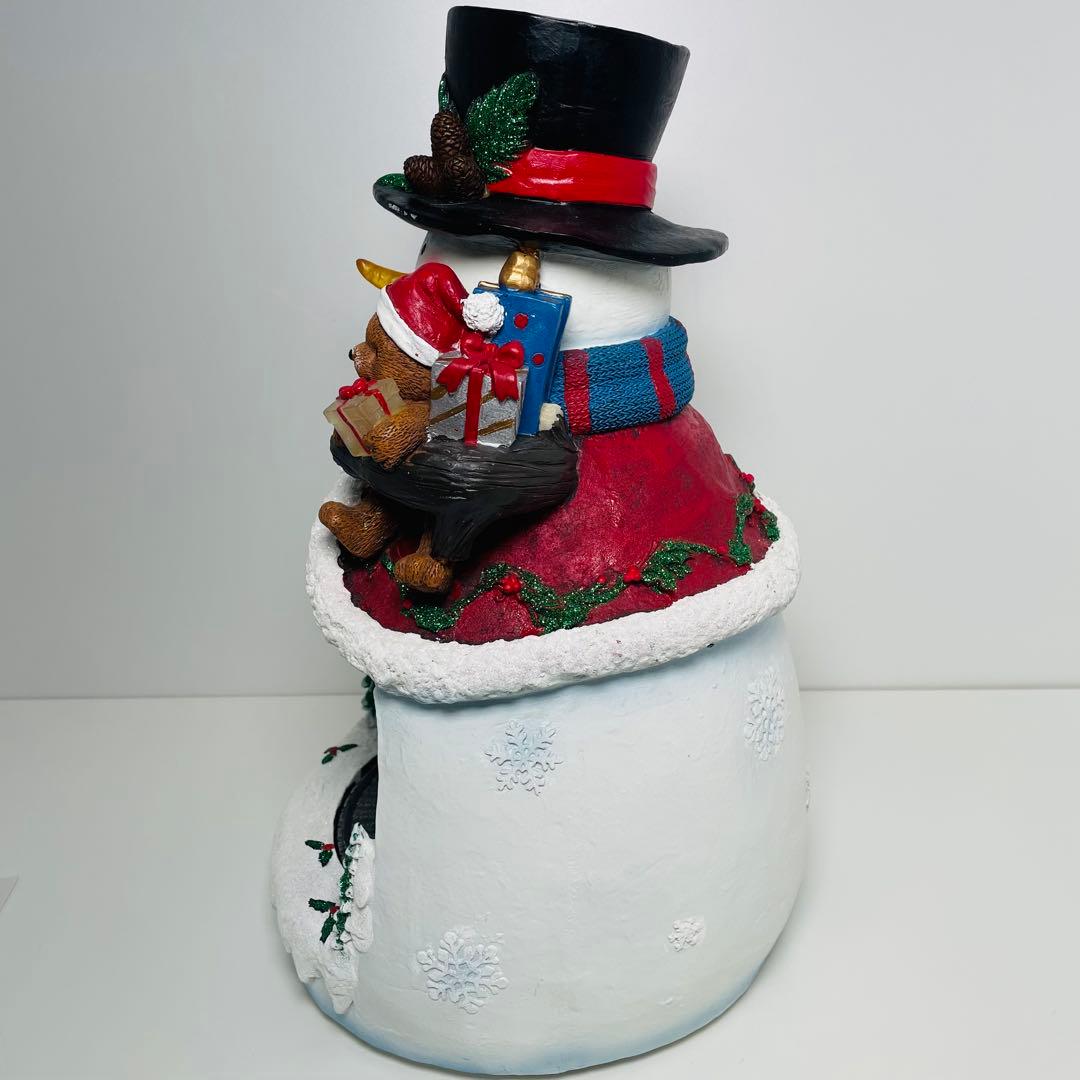 コストコ スノーマン ライトアップ LED オルゴール 列車 箱付き 置物