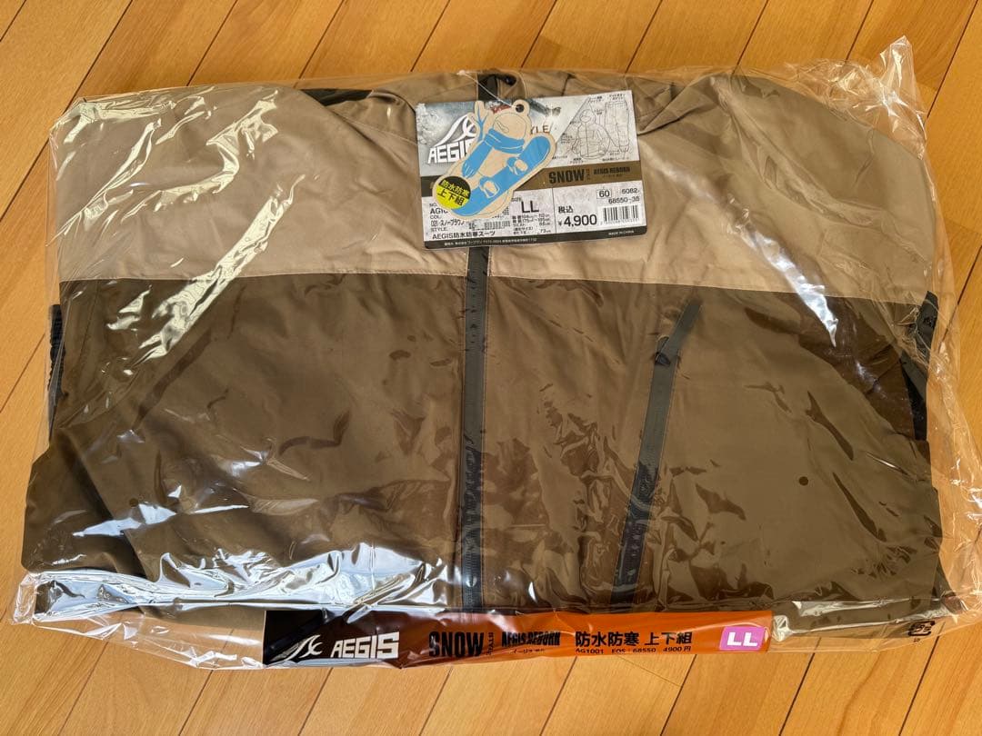 【新品】2025年モデル ワークマン イージス防水防寒スーツ LLスノーブラウン