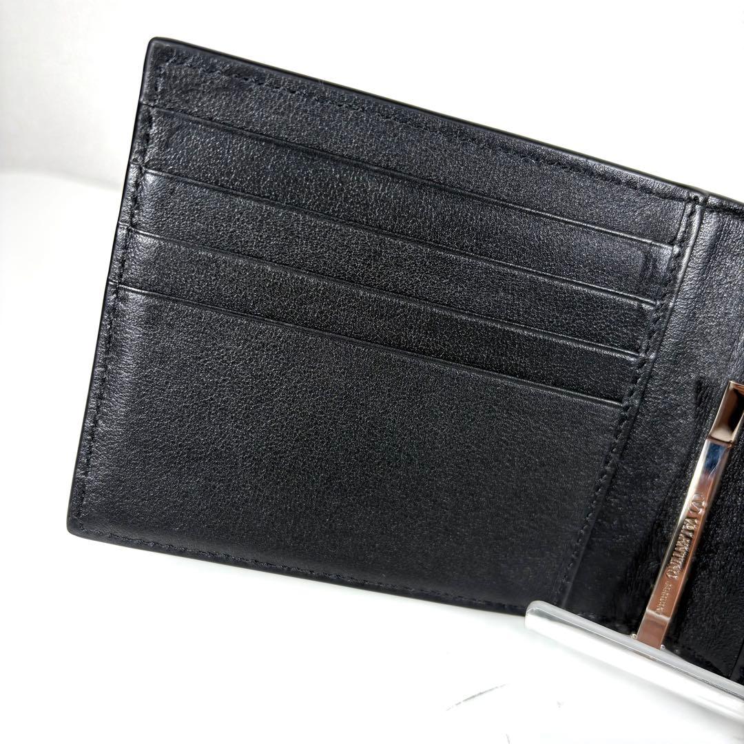 ☆美品☆VALENTINO シグネチャー Vロゴ マネークリップ カーフレザー
