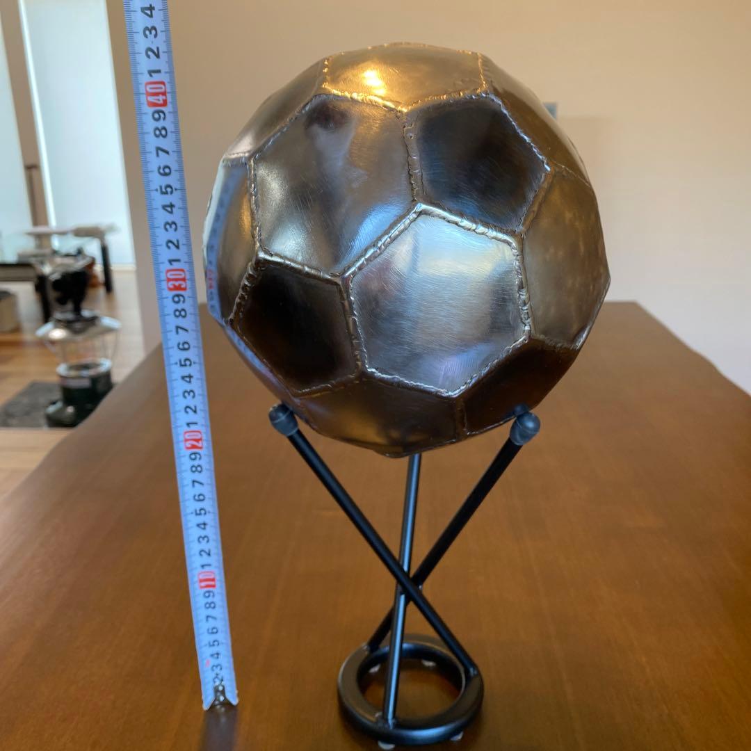 ［サッカーボールオブジェ］iron金属製インテリア