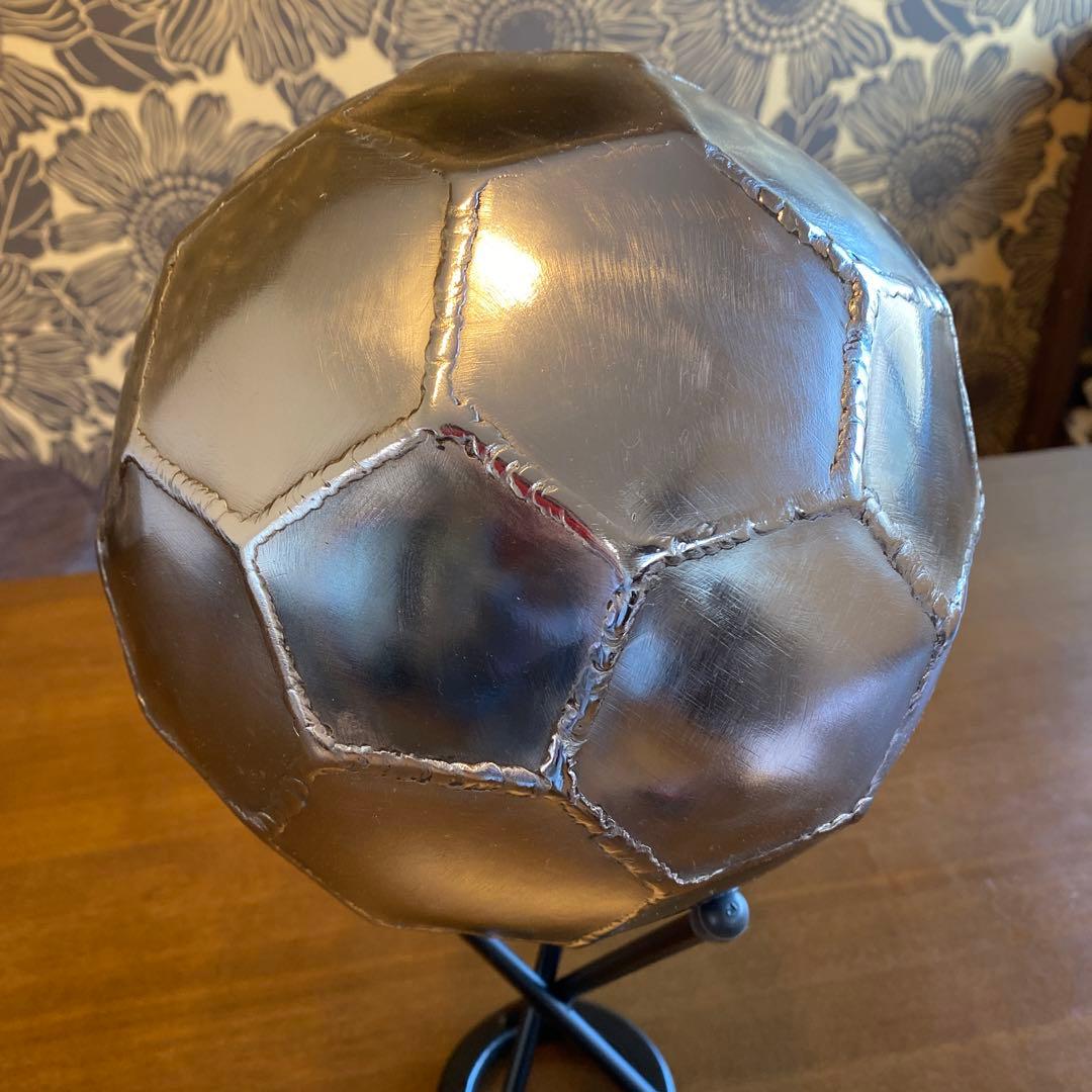 ［サッカーボールオブジェ］iron金属製インテリア