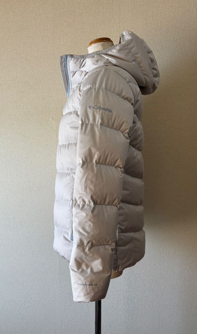 美品 コロンビア Columbia ダウンジャケット ホワイト フード付き