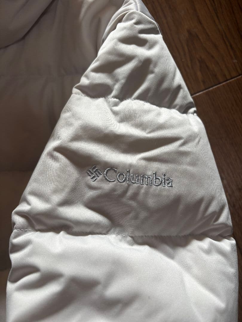 美品 コロンビア Columbia ダウンジャケット ホワイト フード付き