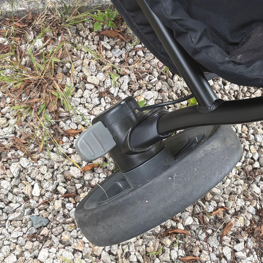 プロフィール必読 ベビーカー 黒 軽量 折りたたみ