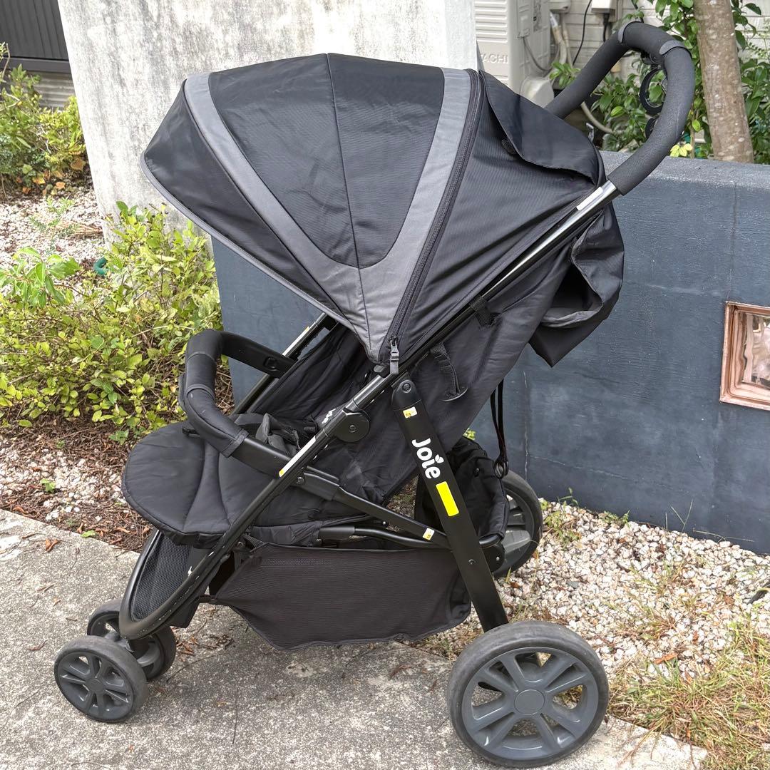 プロフィール必読 ベビーカー 黒 軽量 折りたたみ