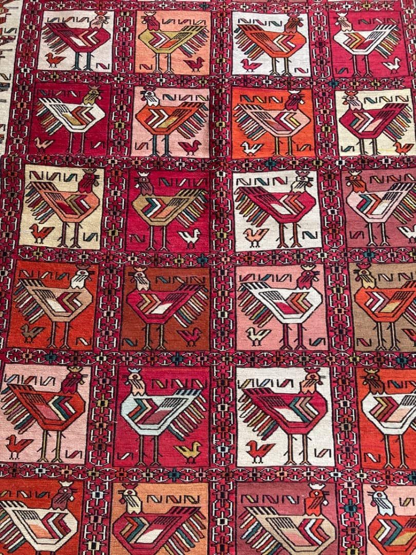 【在庫一掃セール】アルデビル キリム シルク 197cm×117cm