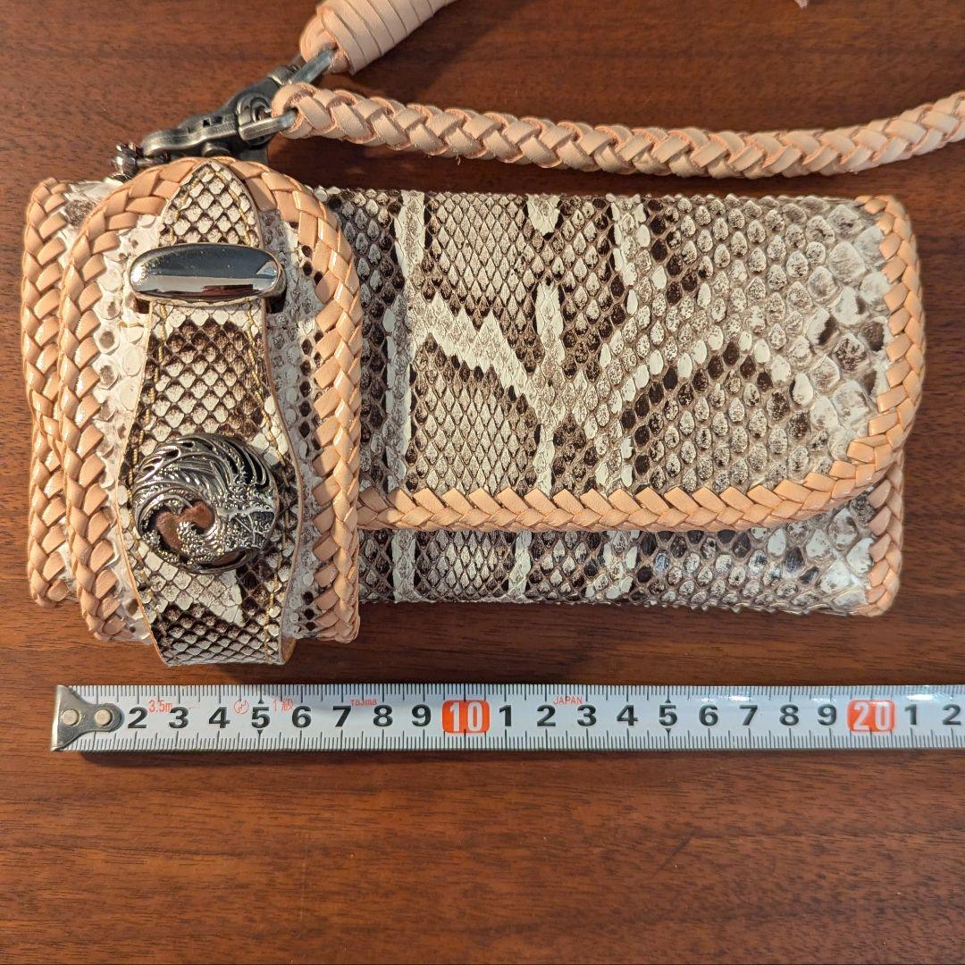 GODANE ゴダン 天然 ダイヤモンドパイソン ウォレット革 長財布