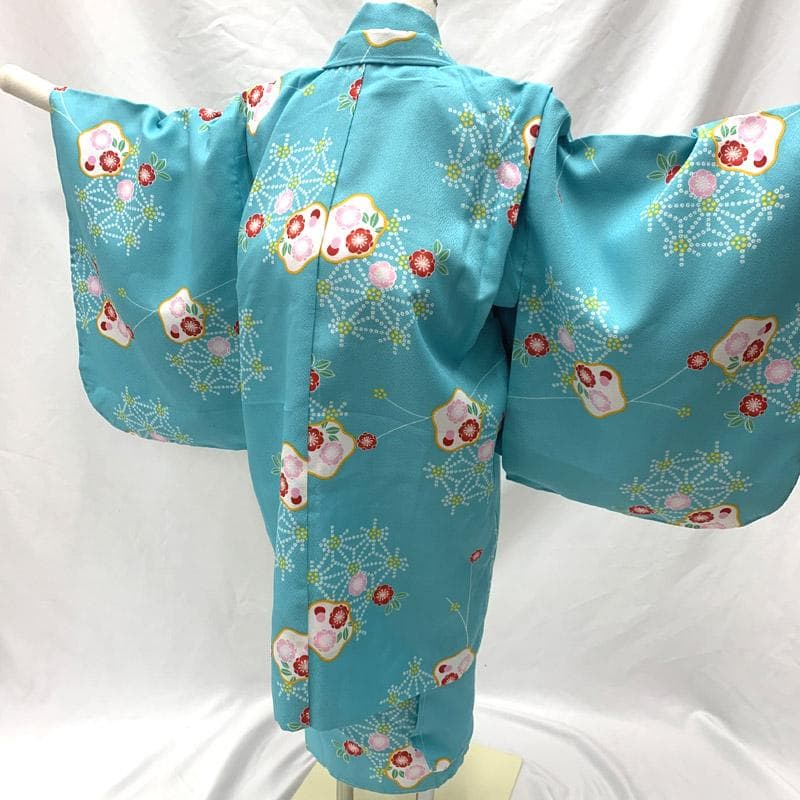 602ag3■節句 卒園式 七歳 八歳 着物&袋帯&羽織 アンサンブル■良好