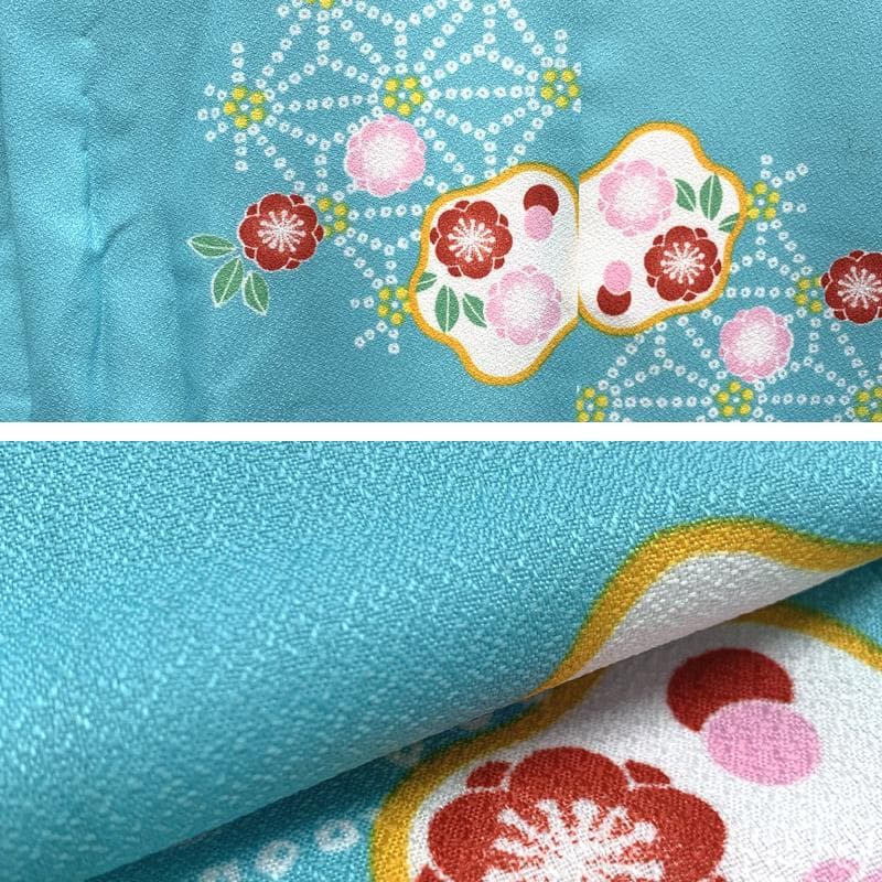 602ag3■節句 卒園式 七歳 八歳 着物&袋帯&羽織 アンサンブル■良好