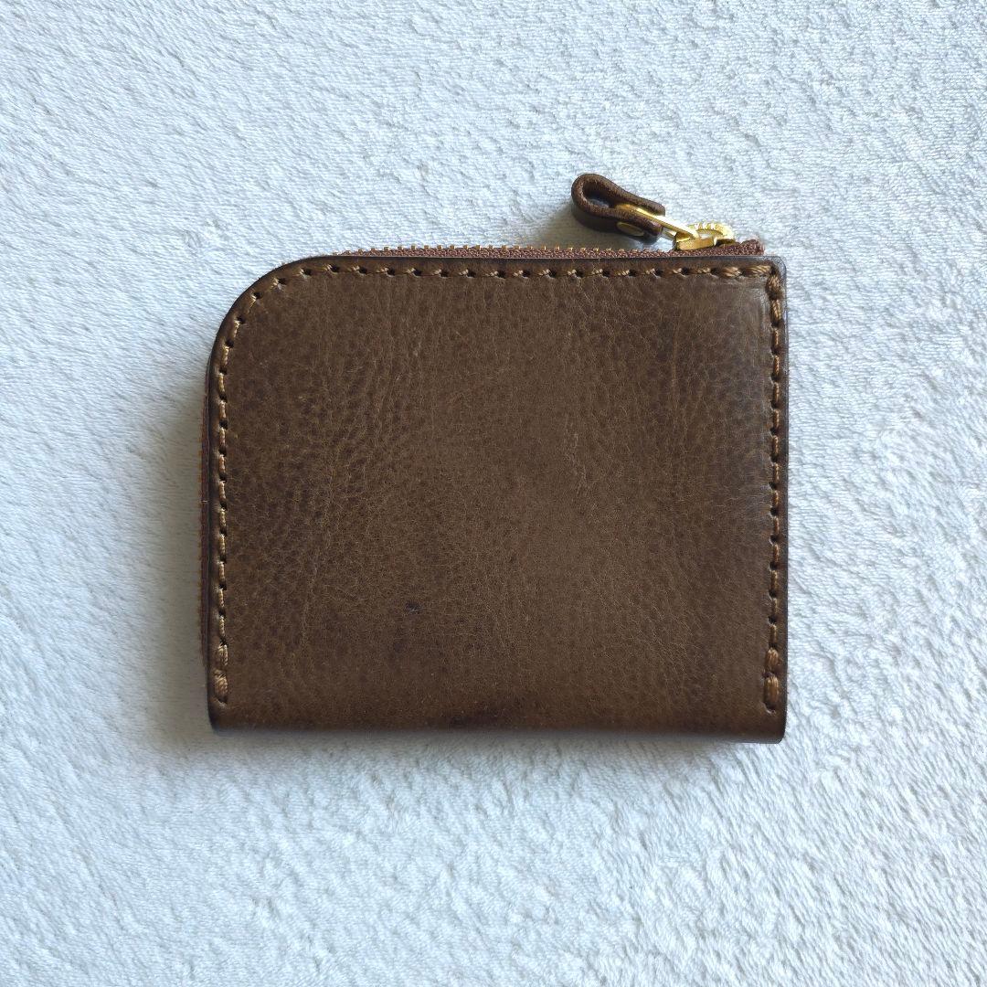 【新品・ローストグリーン】analogico L字ファスナーミニ財布 アナロジコ