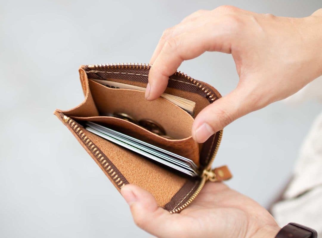 【新品・ローストグリーン】analogico L字ファスナーミニ財布 アナロジコ