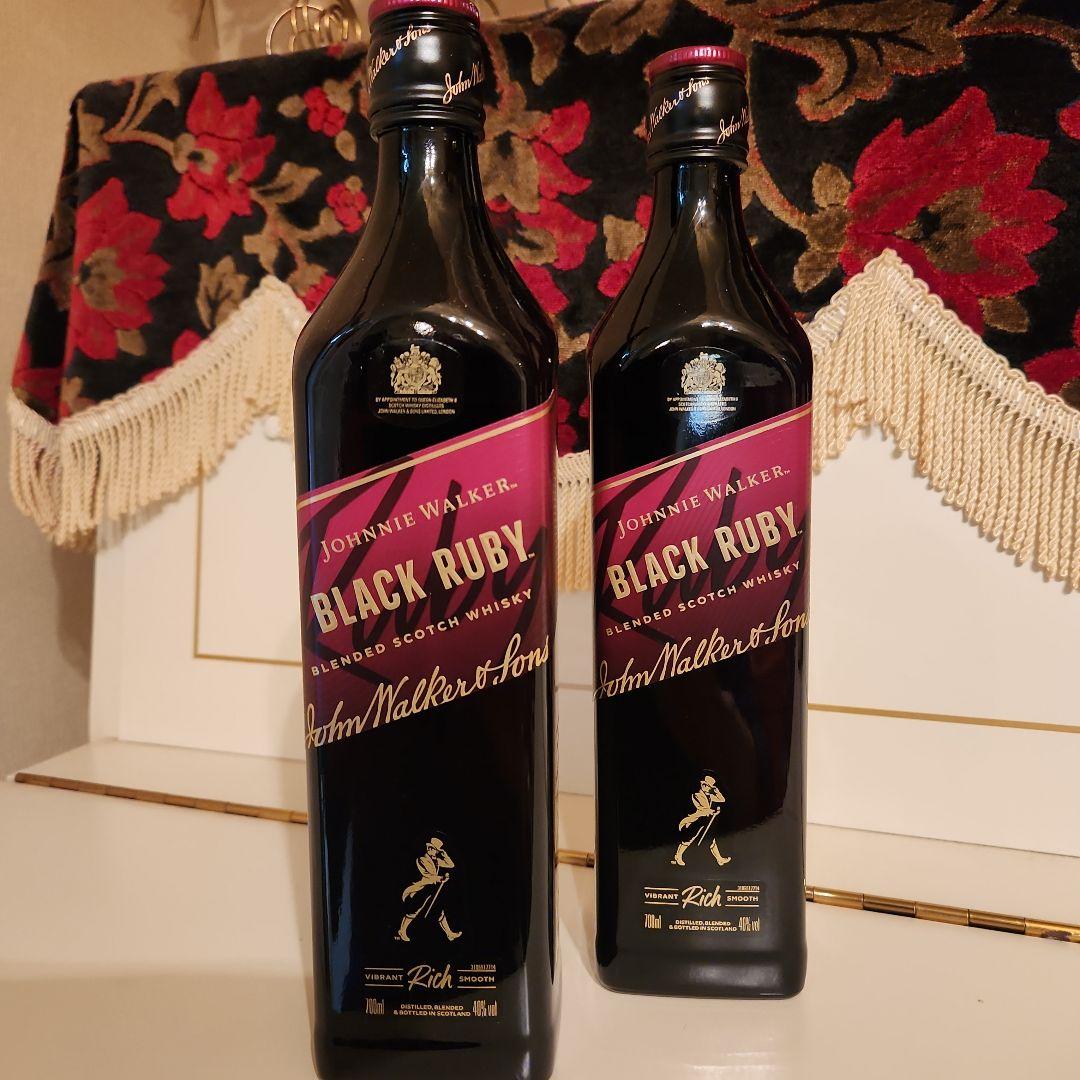 [新] (貴重商品)ジョニー・ウォーカー ブラック・ルビー (2本)