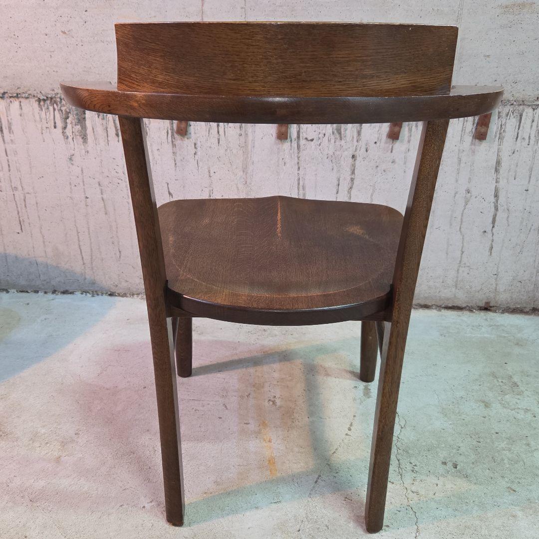 柏木工「ソフィー」 アームチェア 座面低め ダークブラウン ナラ材 2脚セット