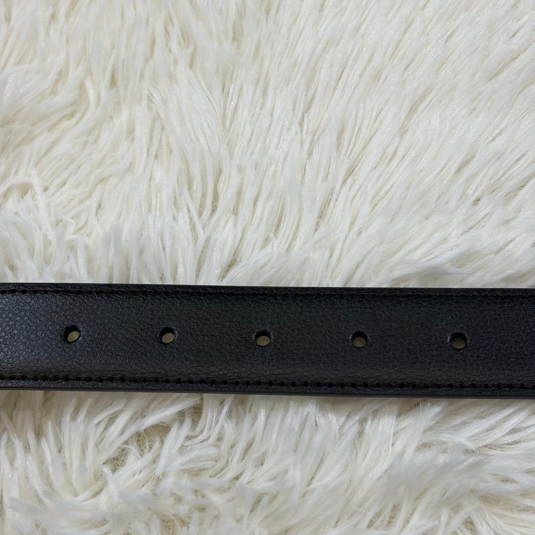 【新品同様】モンブラン レザーベルト 10FAP 本革 5ホール 黒 ビジネス