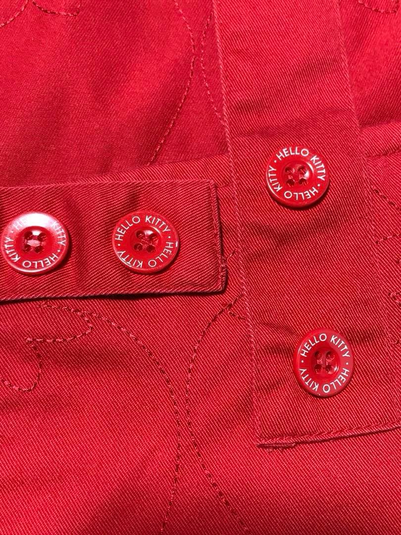 2006年製ハローキティ エプロン 赤刺繍 Sanrioサンリオ