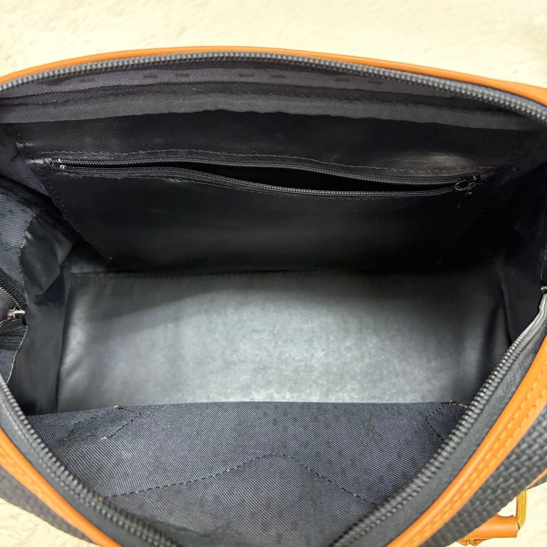 イブ・サンローラン ヴィンテージ ミニボストンバッグ レザー調 バイカラー