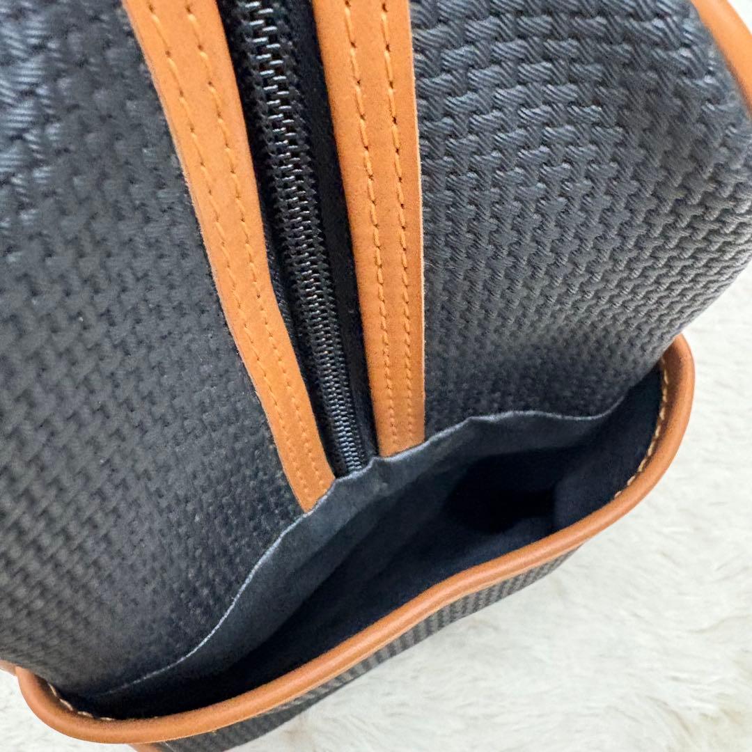 イブ・サンローラン ヴィンテージ ミニボストンバッグ レザー調 バイカラー