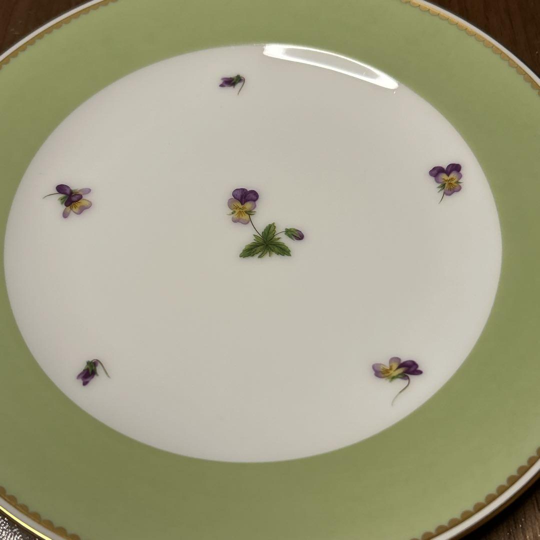 【新品•未使用•4色セット•箱あり】大倉陶園 色蒔 パンジー デザート皿