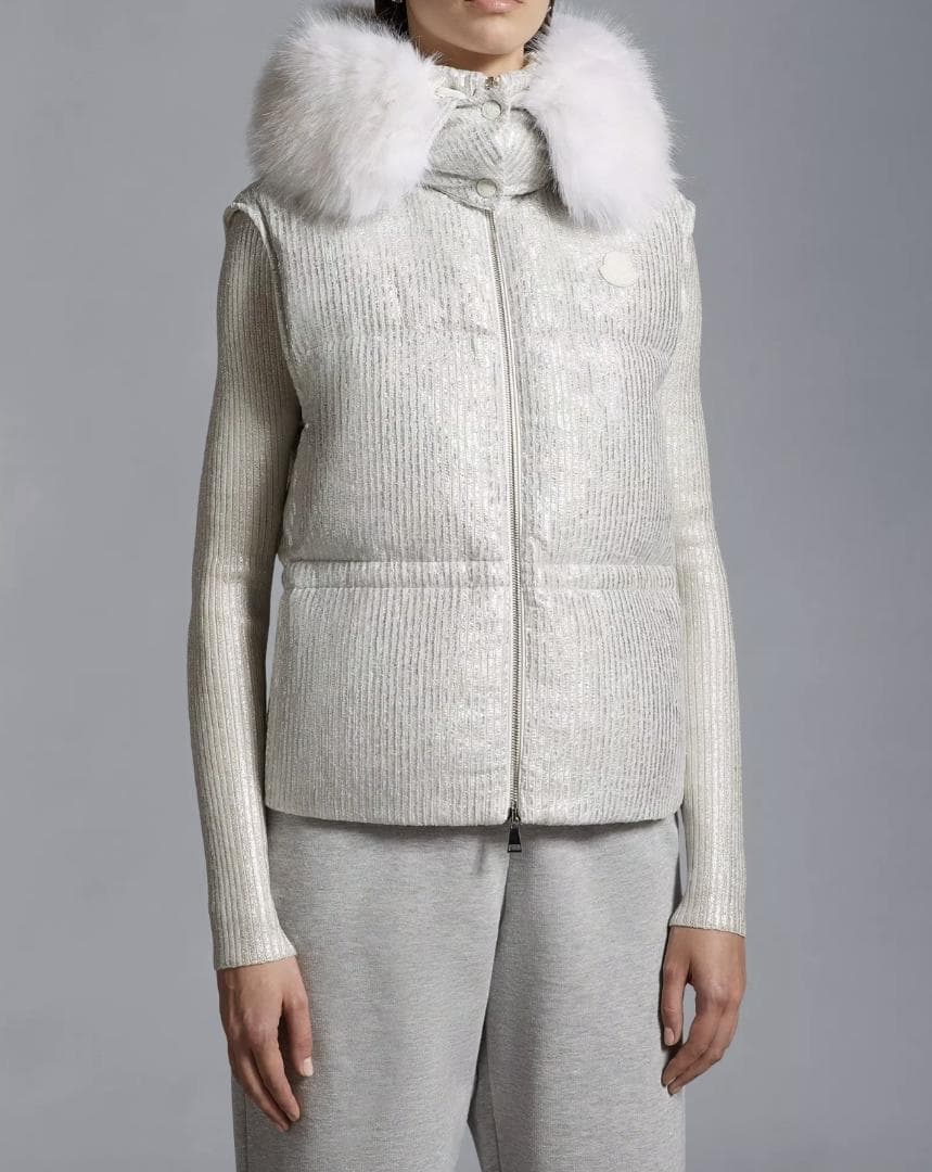 新品未使用タグ付★MONCLER★2024★Mergule★ファー★ダウンベスト