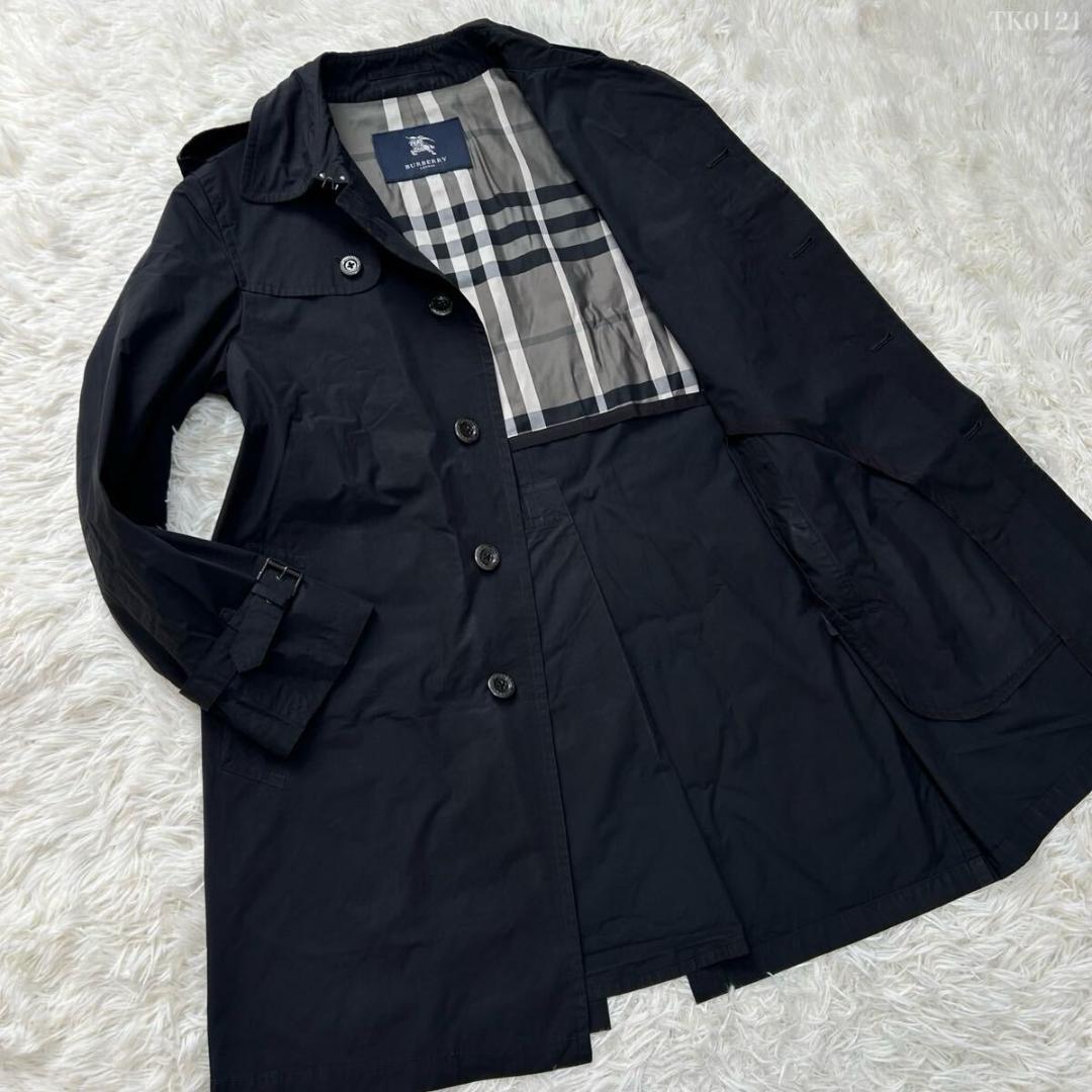 【美品/M】バーバリーロンドン ステンカラーコート レインコート ノバチェック