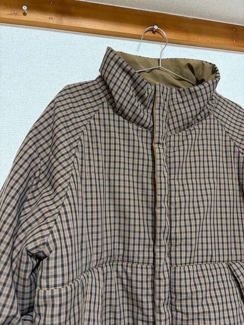 【♡♡♡さん専用】kastane チェック中綿リバーシブルアウター ブラウン　M