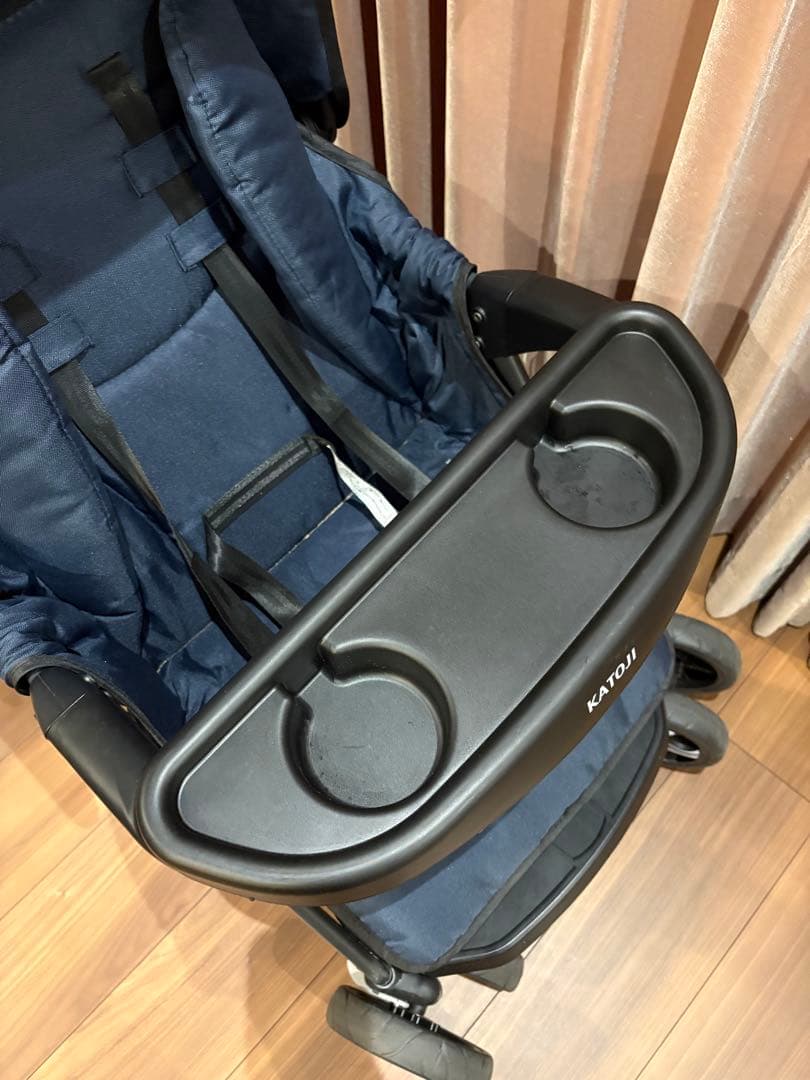 カトージ　2人でゴー 縦型 スリム 2人乗り 人気ベビーカー ネイビー