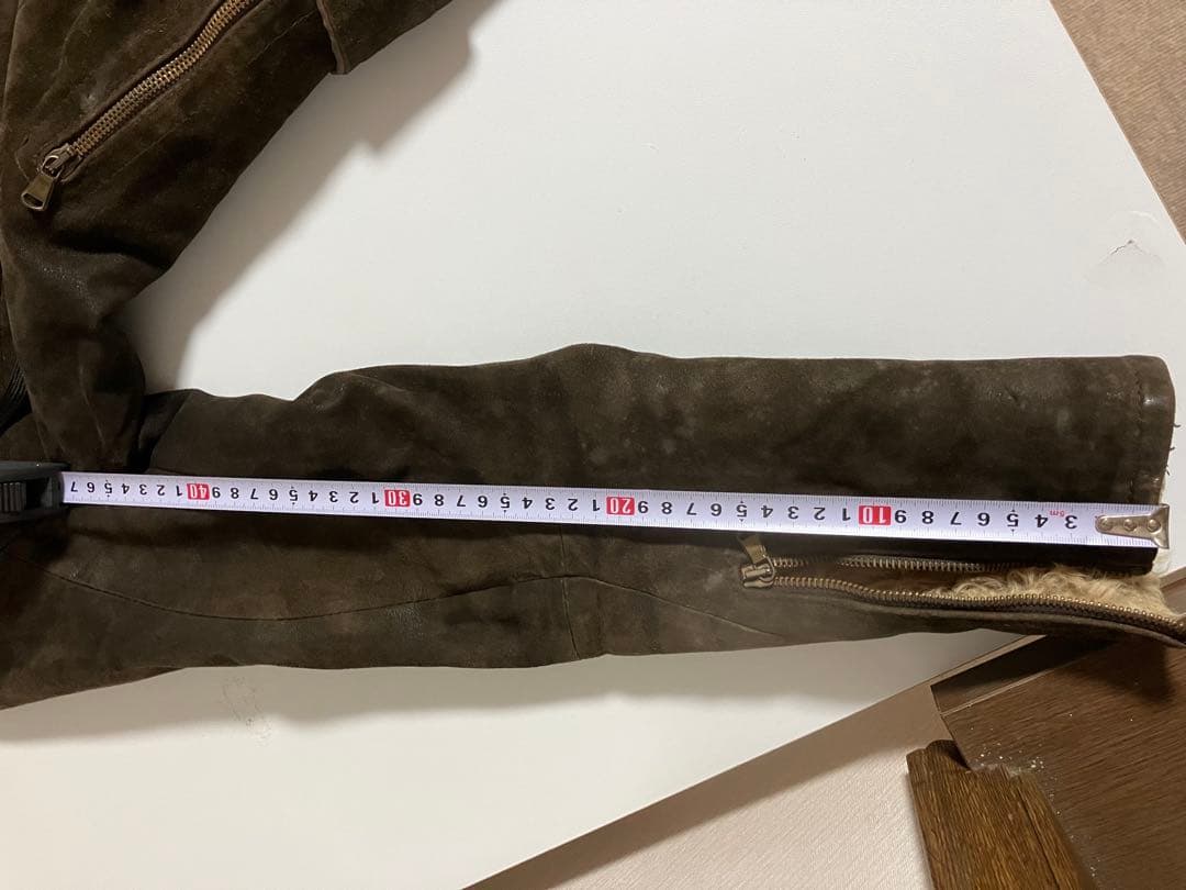 レディース　レザージャケット　スウェード　ダークブラウン