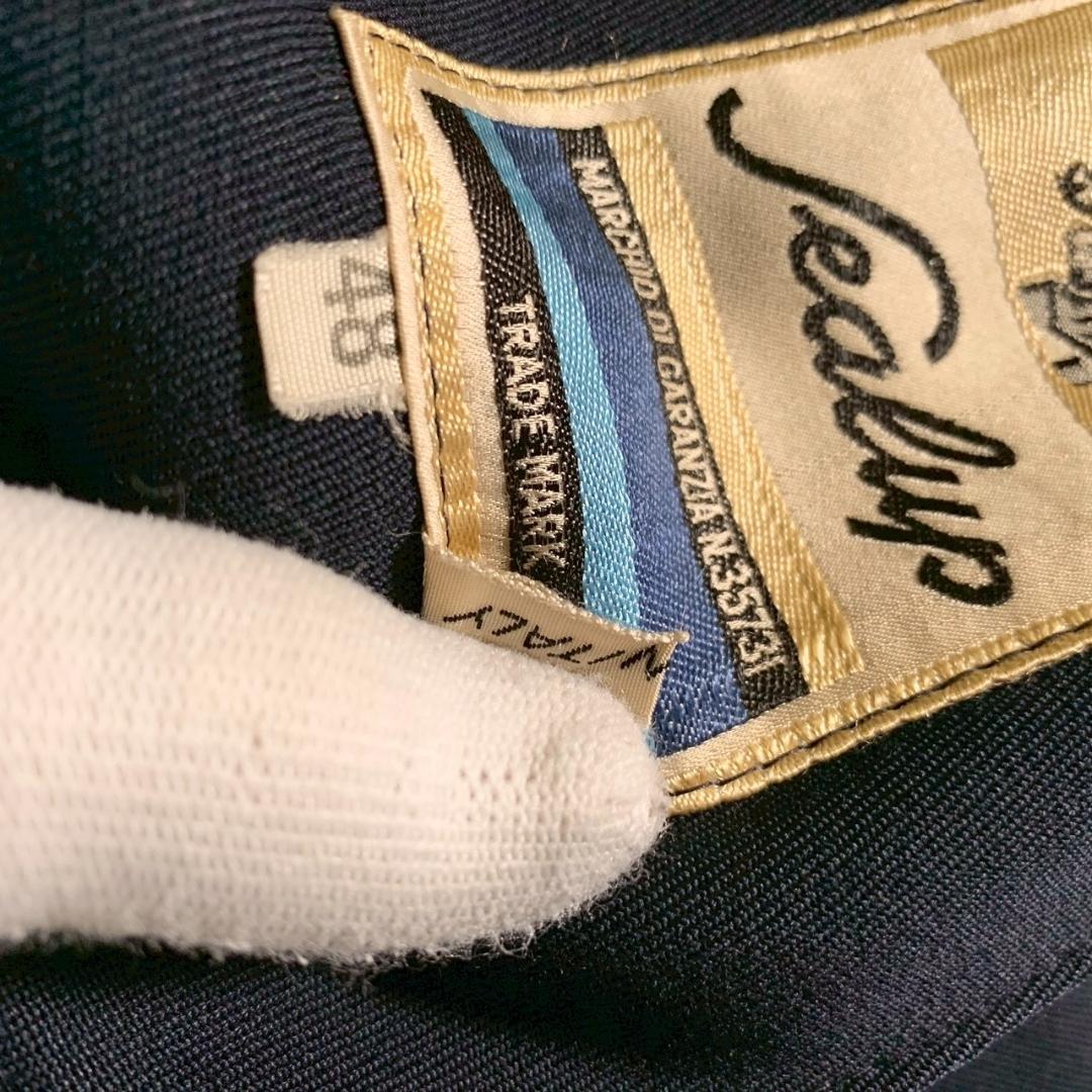 【希少/ヴィンテージ】 シーラップ トレンチコート 48 イタリア製 ネイビー