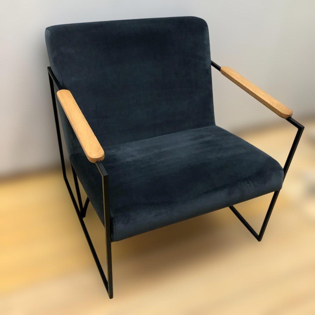 送料無料 1人掛け ソファ 北欧風 モダン インテリア ベロア 88269