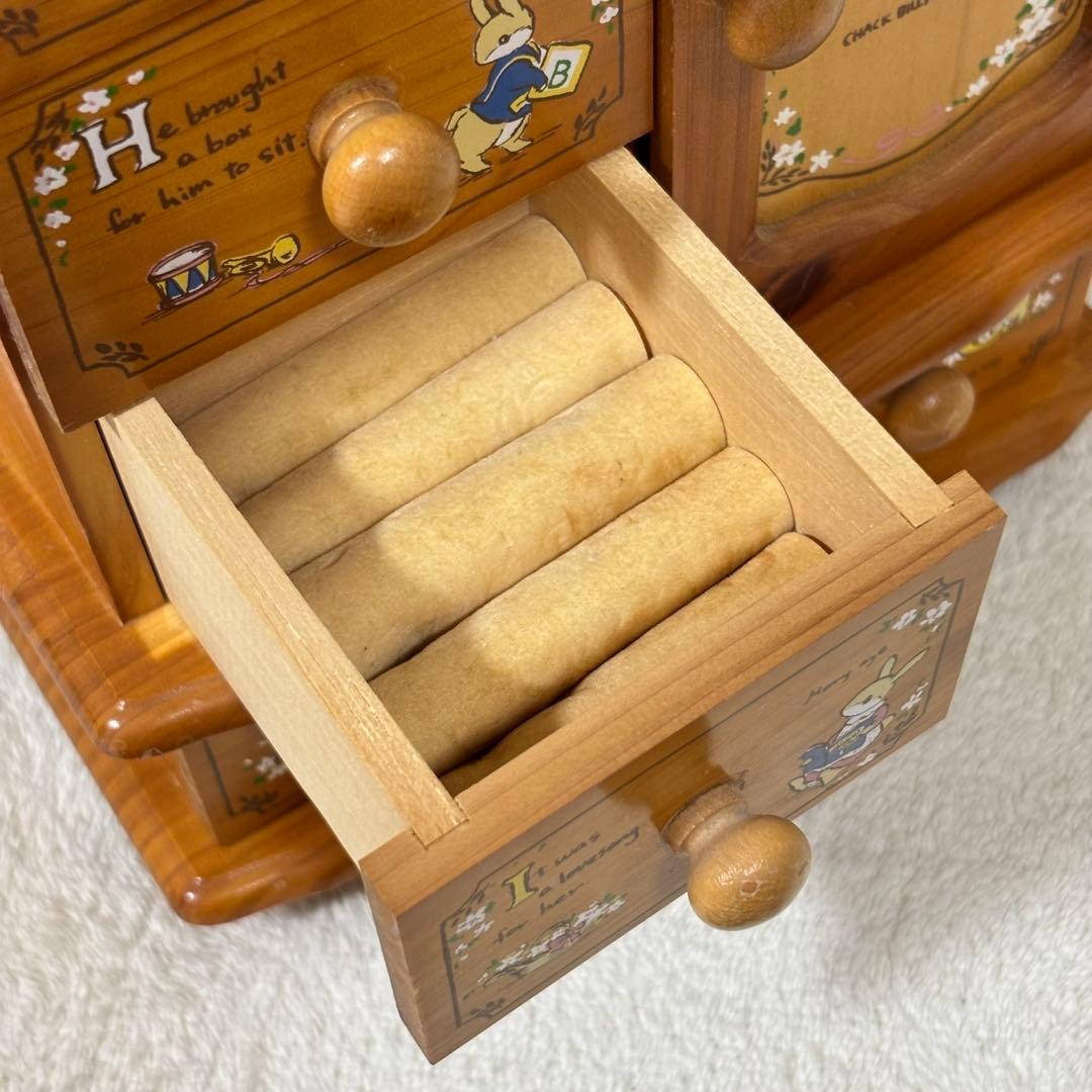 【希少】ANNY WOOD 指輪 宝飾品 収納 棚 オルゴール Sankyo
