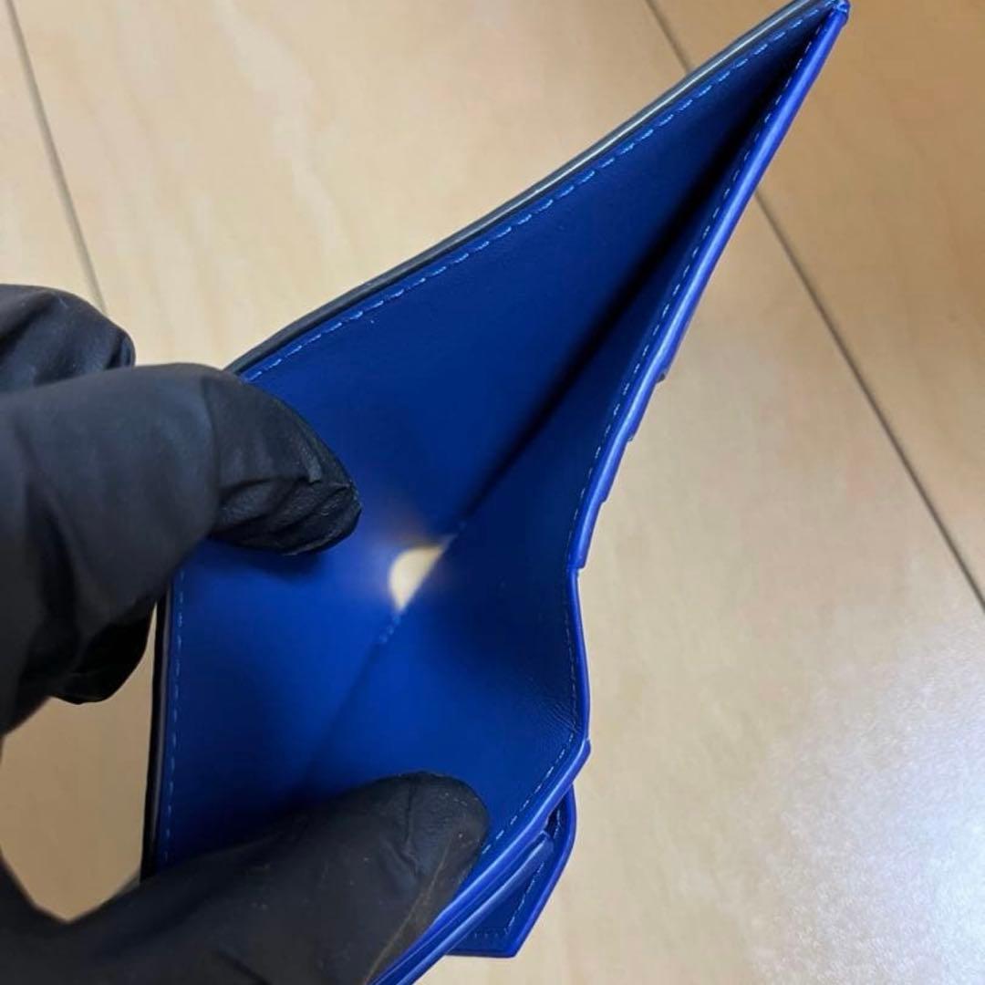 ⭐︎美品⭐︎ボナベンチュラ 二つ折り財布 バイフォールド ブラック ブルー