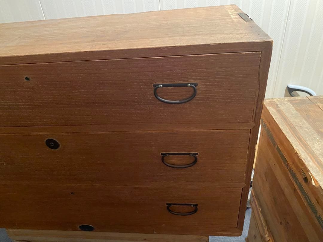 3段桐箪笥　アンティーク　チェスト　和箪笥　古家具