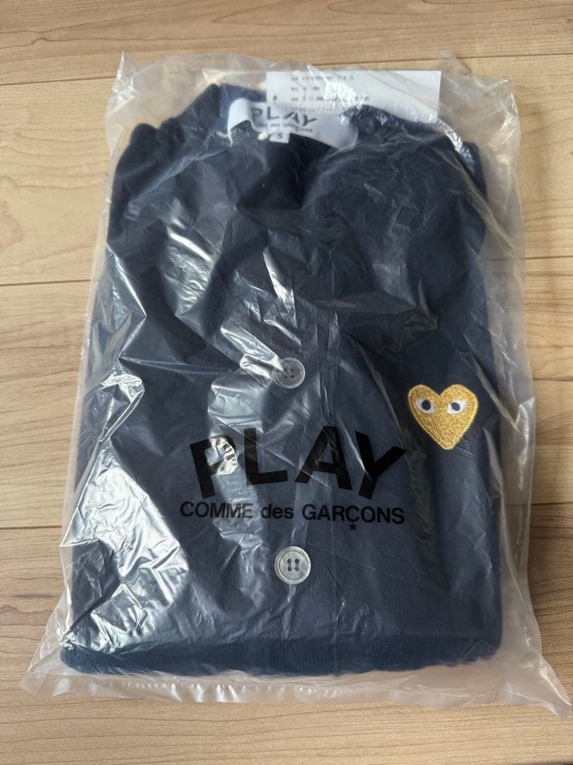 最終価格　PLAY コムデギャルソン ネイビー カーディガン Sサイズ