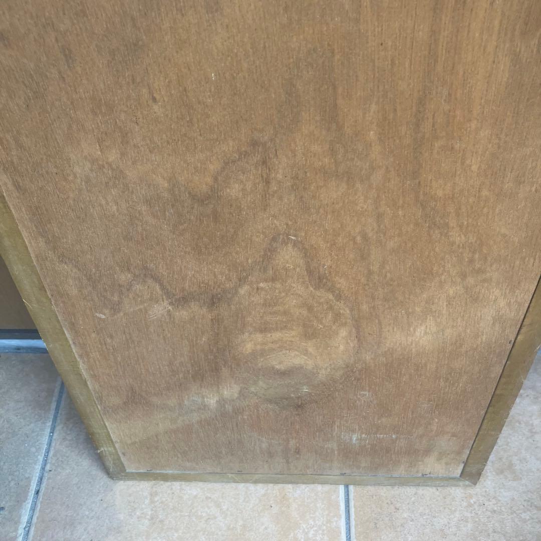 日本製 昭和レトロ マホガニー材 ウォールミラー ミッドセンチュリー イタリア調