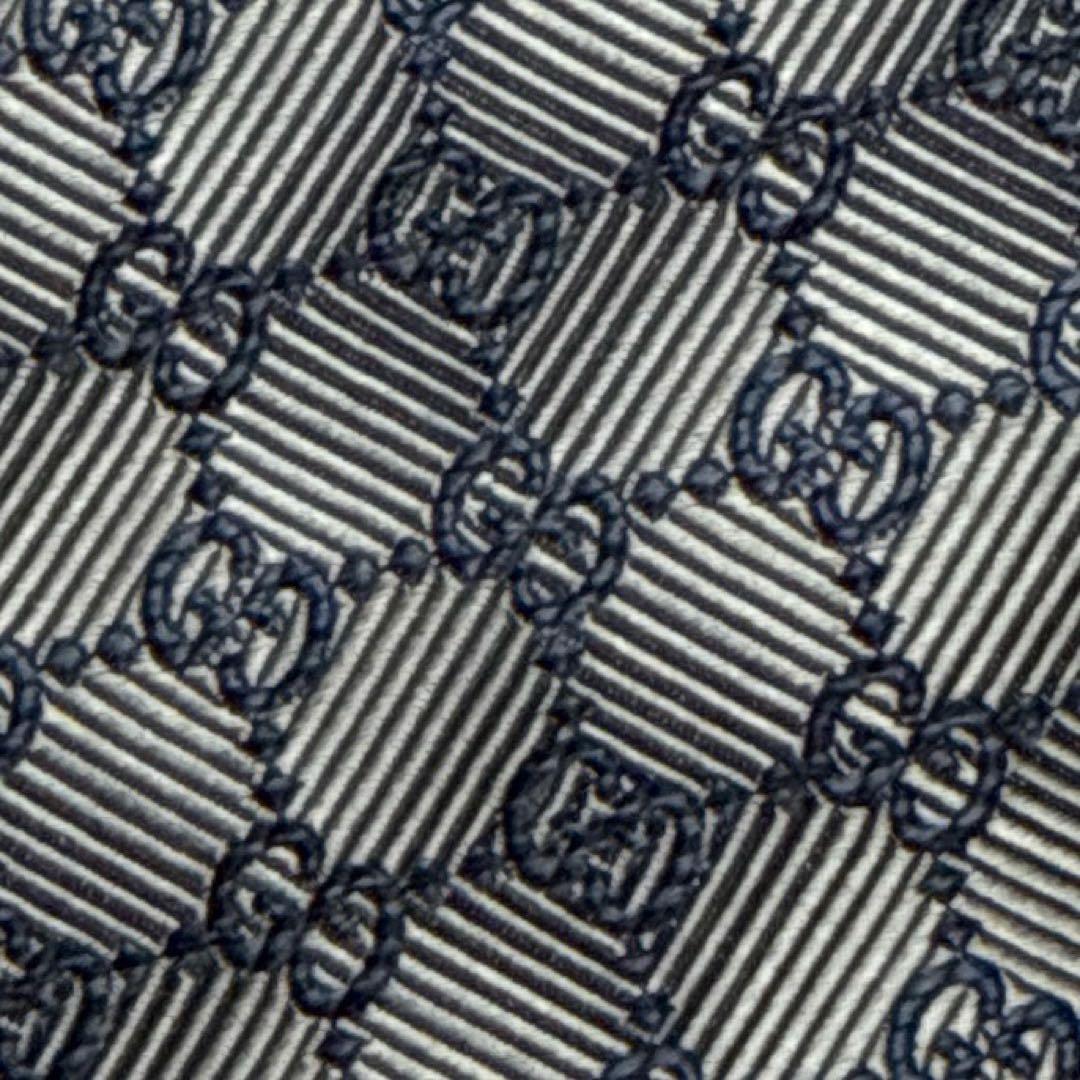 【美品】GUCCI ネクタイ　高級シルク　GG柄　ジャガード　グッチ