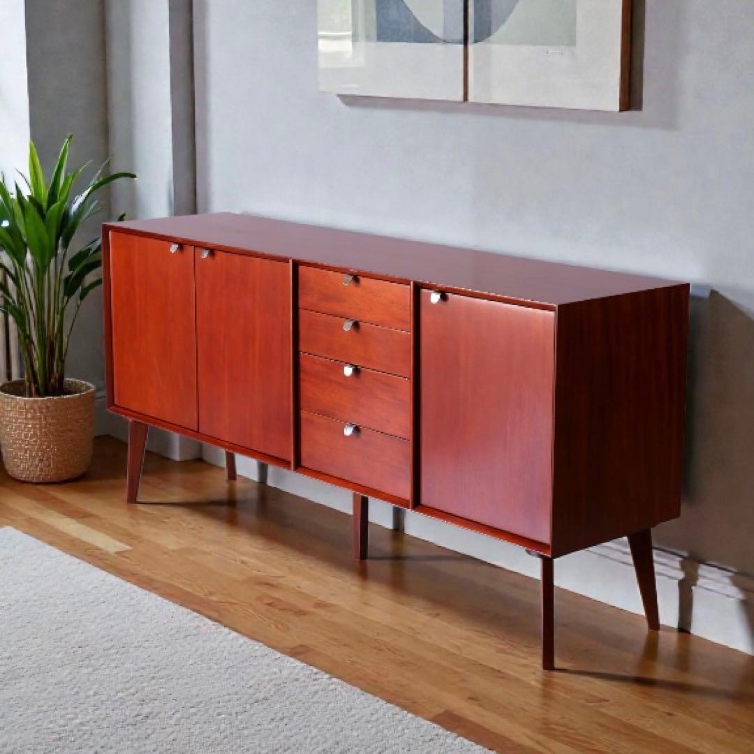 C 新品 160cm リビングボード キャビネット 北欧 ホテル仕様 収納