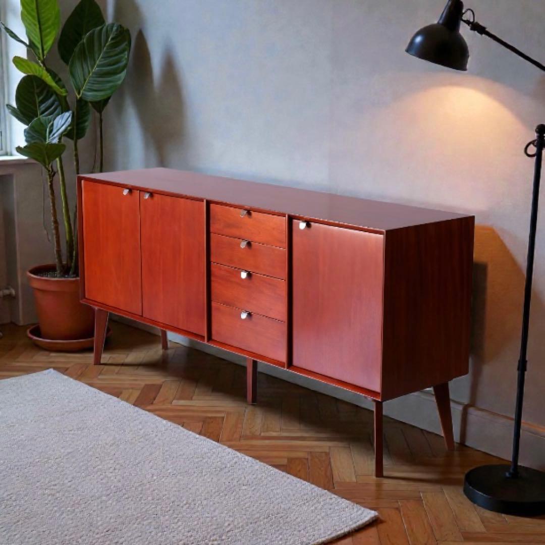 C 新品 160cm リビングボード キャビネット 北欧 ホテル仕様 収納