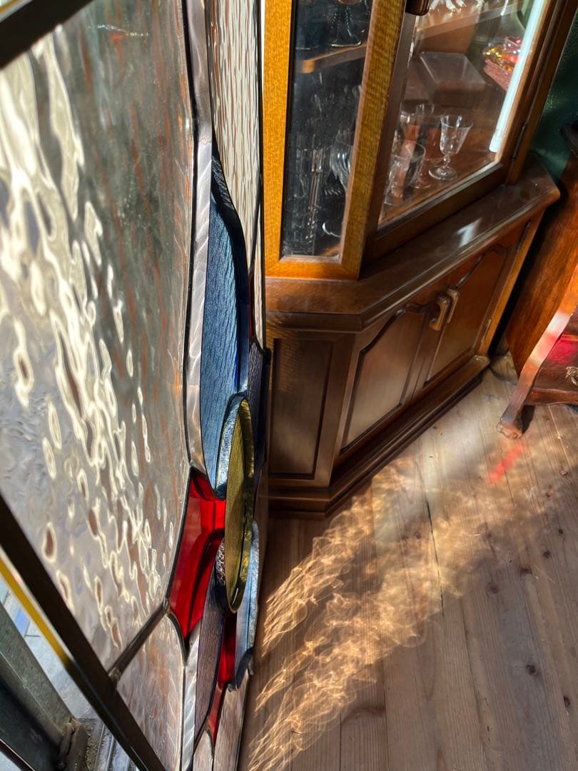 引き取り限定 ステンドグラス パネル 建具 窓 店舗 インテリア アンティーク