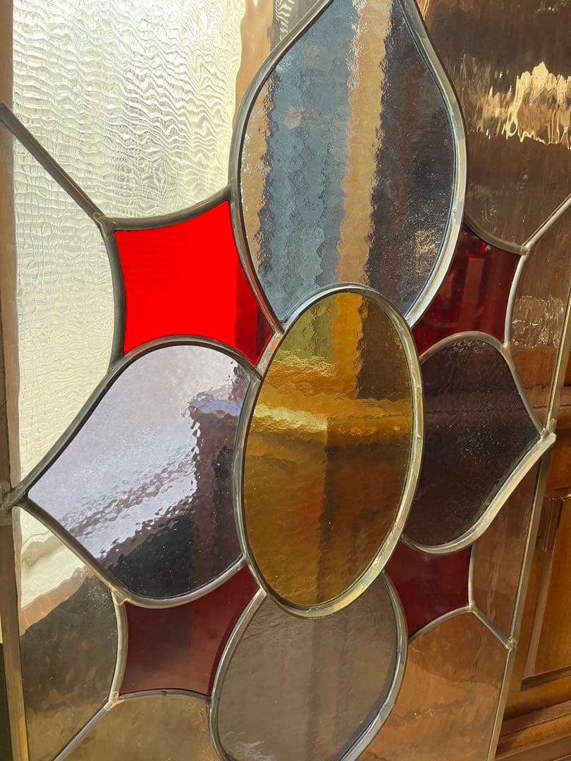 引き取り限定 ステンドグラス パネル 建具 窓 店舗 インテリア アンティーク