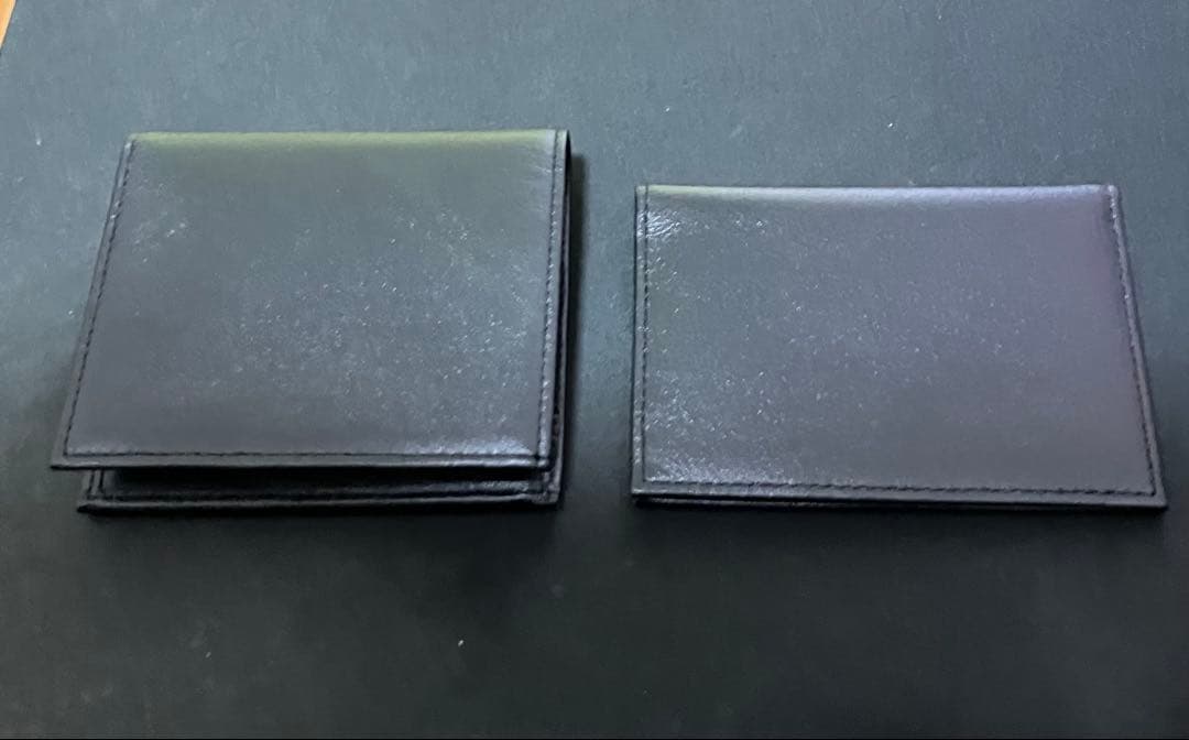 皇居　二つ折り財布 と 定期入れ 黒