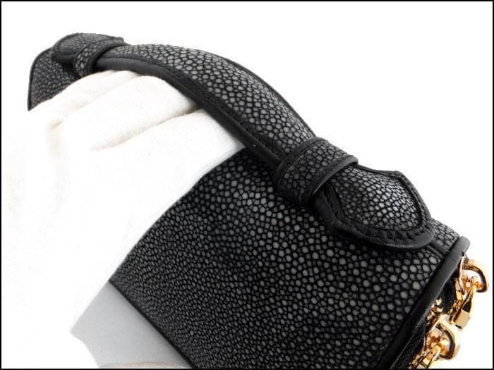 期間限定★ゴダン Wガルーシャエイ革 Wジッパー 取っ手付 長財布 8105BK