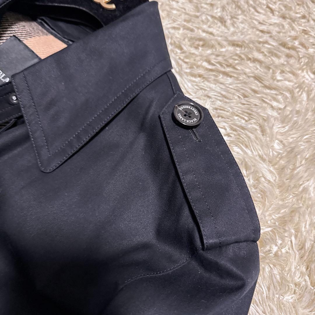 美品✨ ブラックレーベルクレストブリッジ　シングルトレンチコート　ライナー付