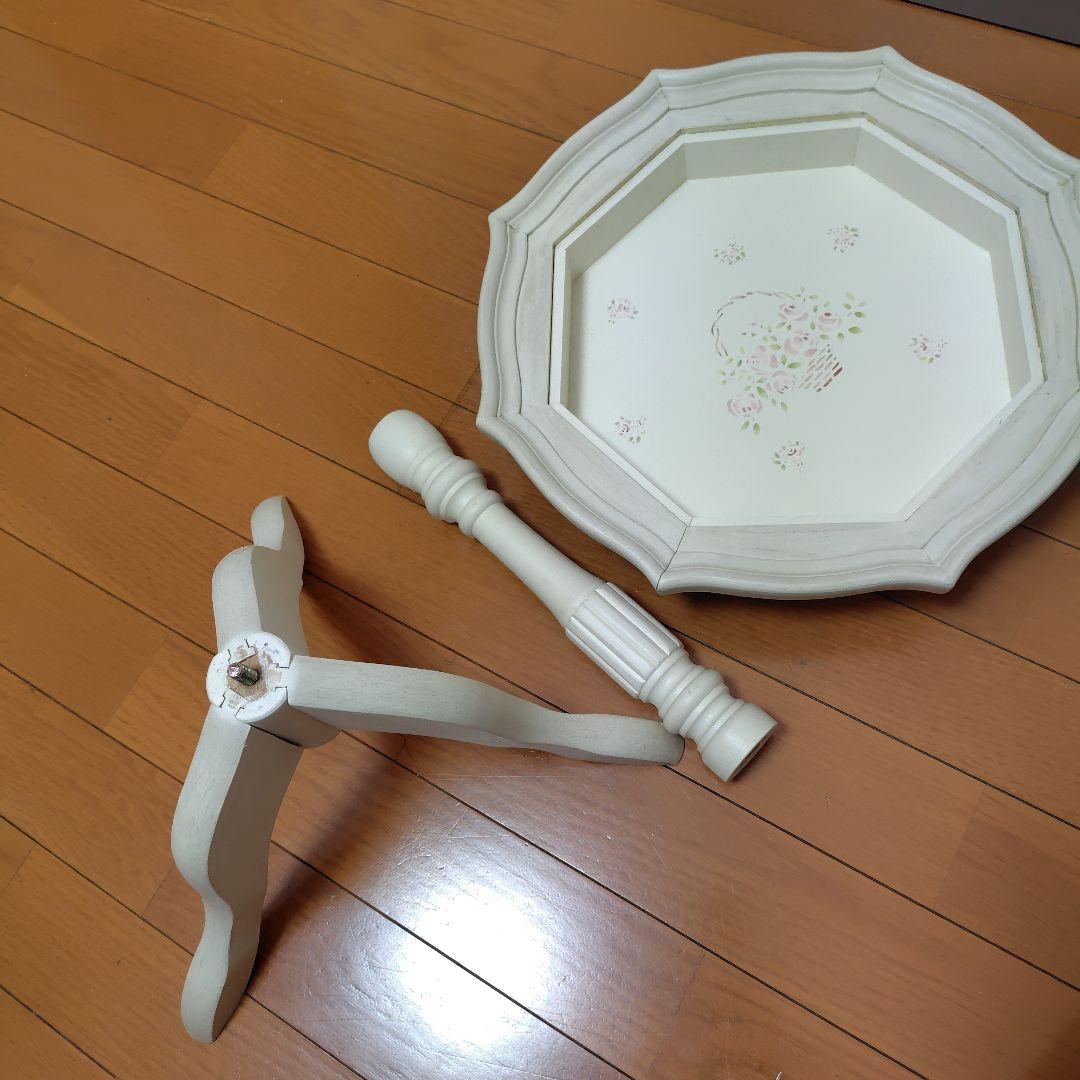 貴重　レア　イマン　ガラステーブル　ローズバスケット　シャビー