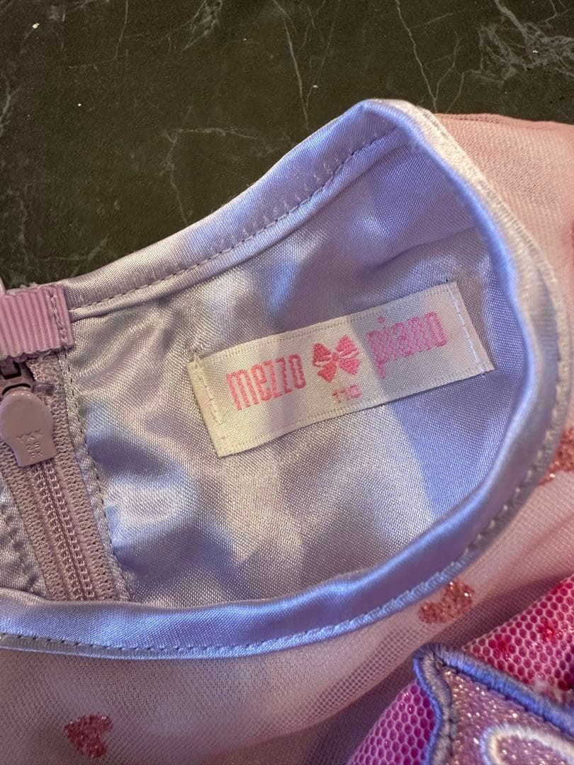 MezzoPiano ×しなこコラボ半袖ワンピース 紫