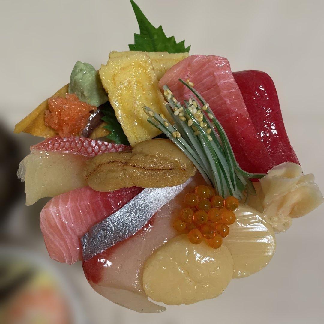 食品サンプル　海鮮丼　刺身盛り　茶碗蒸し　唐揚げ
