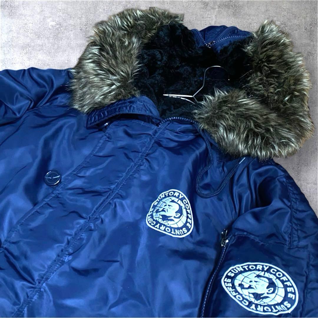 美品 サントリー BOSS ボスジャン N-2Bネイビー フライトジャケット