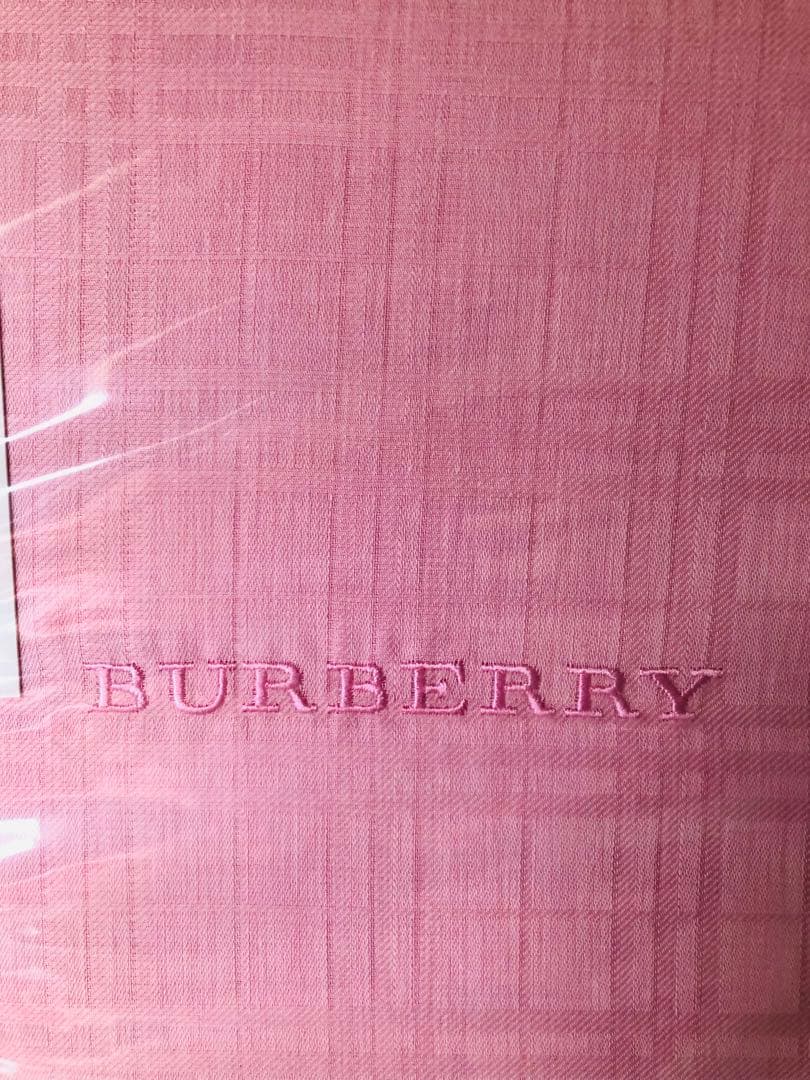 新品　バーバリー　クイック　シーツ　ロゴ刺繍　SD ピンクチェック　セミダブル