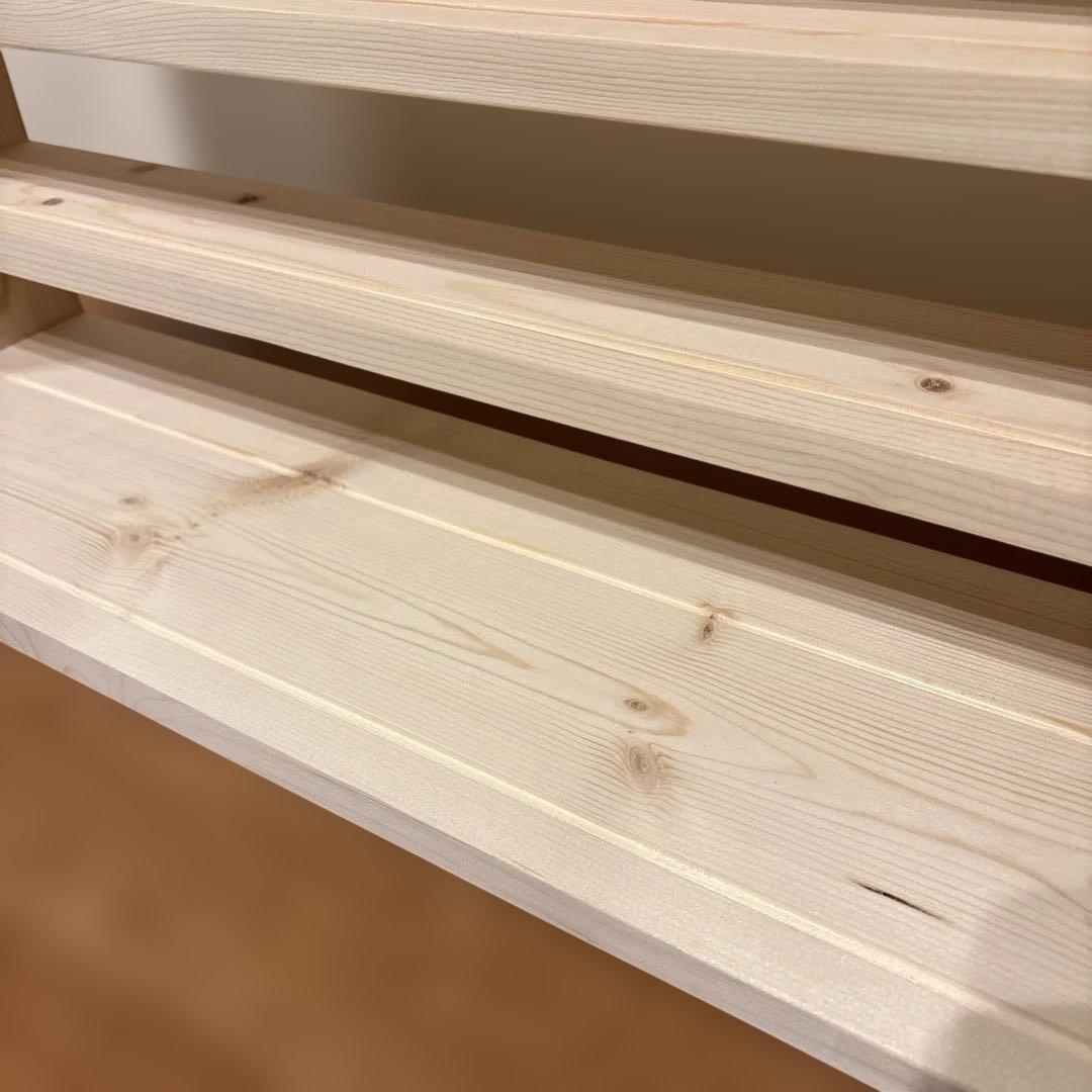 R　トミカ収納棚6段　最下段幅広タイプ　　　パイン材