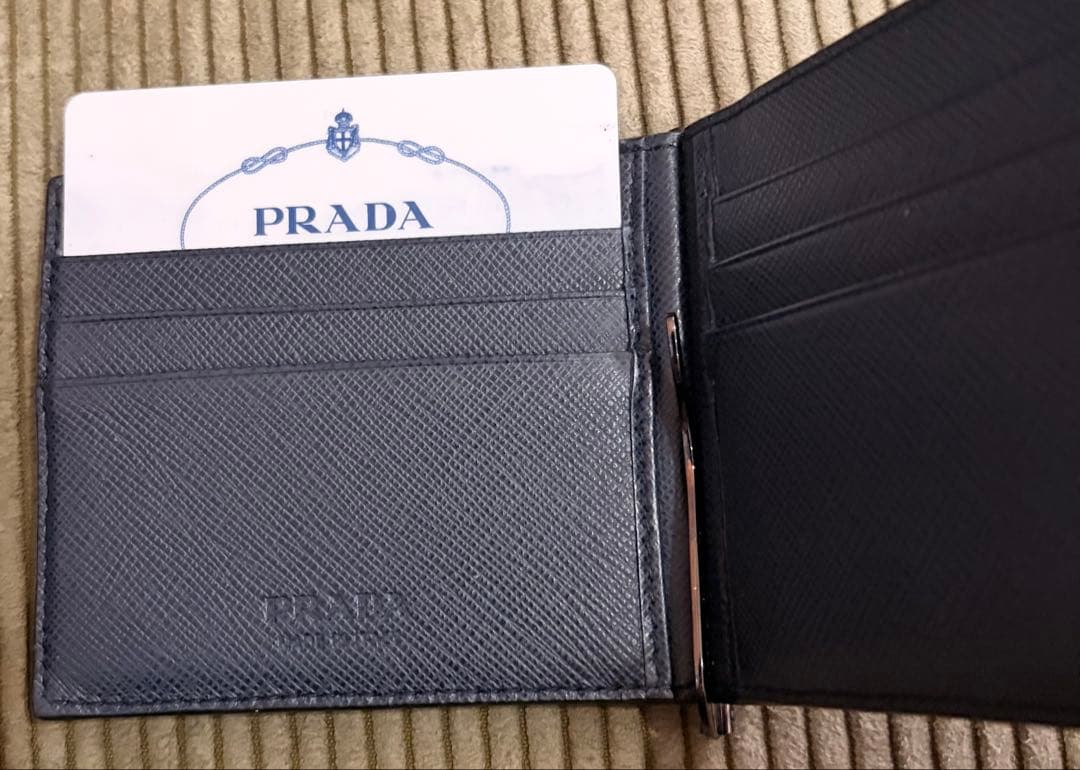 PRADA マネークリップ レザーブラック